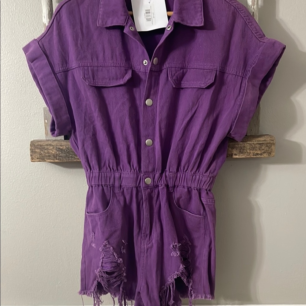 Idem Ditto Violet distressed Romper